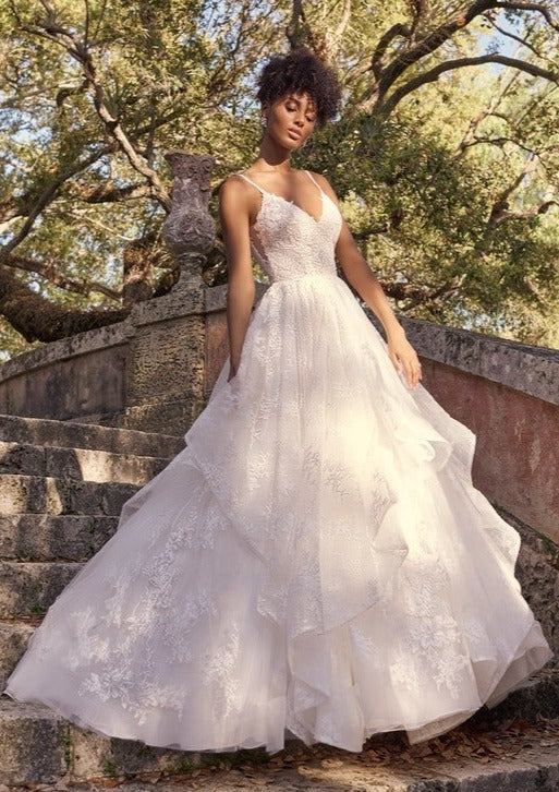 Kenya | 7600 | Stella York | Dreamy Tiered Tulle Ballgown – White Lily  Couture